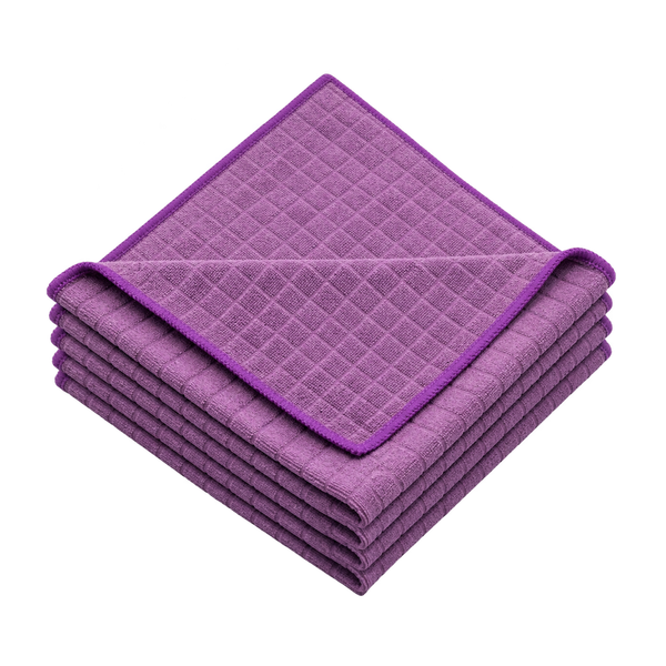 Purple – Microfaser Gittertuch, 40 × 40 cm, 5er-Pack